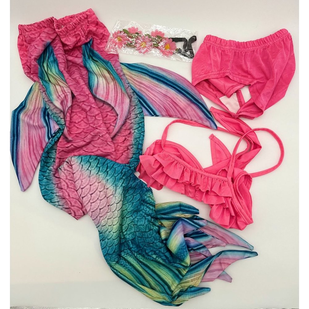 Mermaid Tails,Mermaid Tails for Swimming Girls Swimsuit Princess Bikini Set Bath